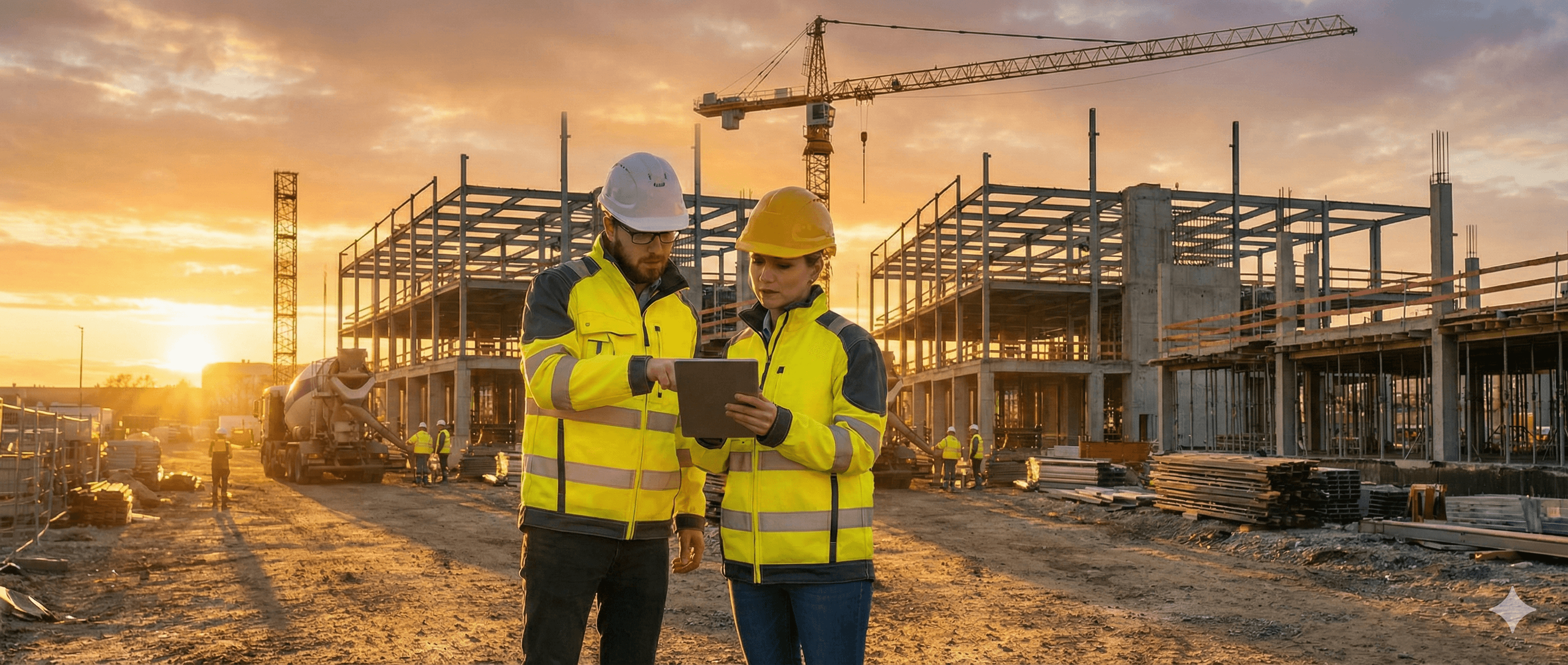 Luxury villa construction project in progress